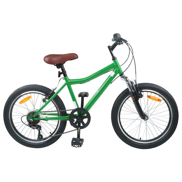 Детски Велосипед 20 инча 6-Speed за 6–11 години Зелен
