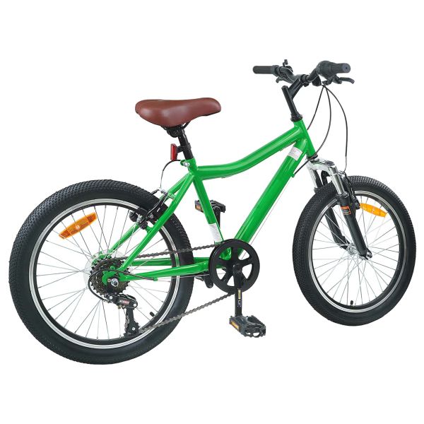 Детски Велосипед 20 инча 6-Speed за 6–11 години Зелен