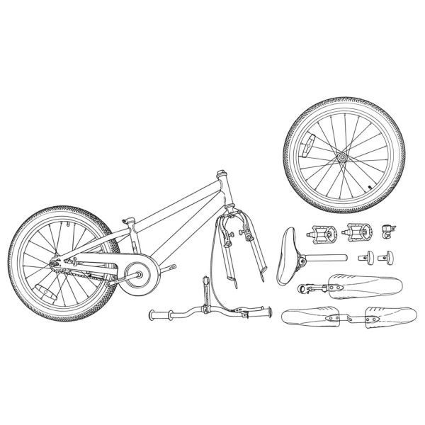 Детски Велосипед 20 инча за 6–11 години Тъмен син