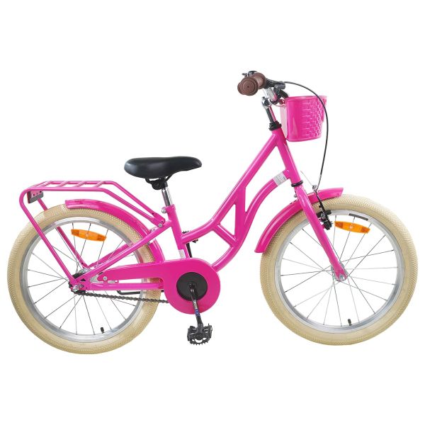 Детски Велосипед 20 инча за 6–11 години Тъмен розов