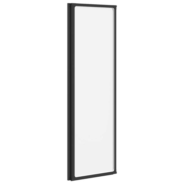 Душ параван Черен 132 x 2 x 140 см Алуминий и PP