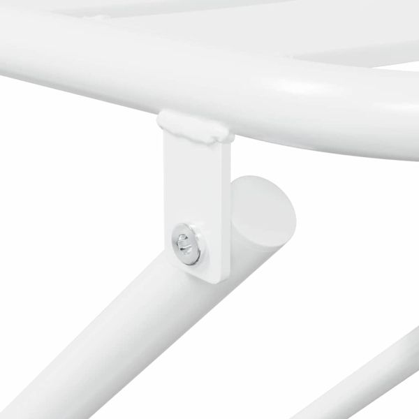 Градински бистро комплект 3 pcs Бяло Стомана