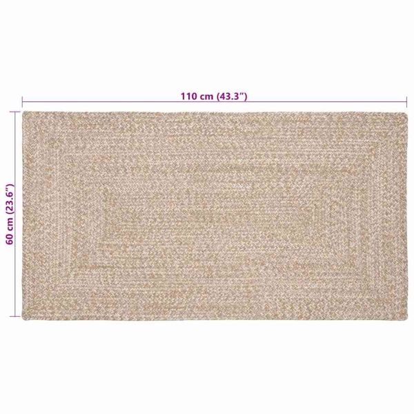 Килими за помещение Естествено и бяло 60 x 110 cm юта