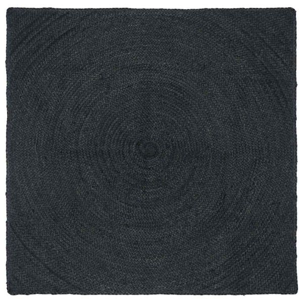 Килими за помещение Квадратна Тъмносиво 120 x 120 cm юта