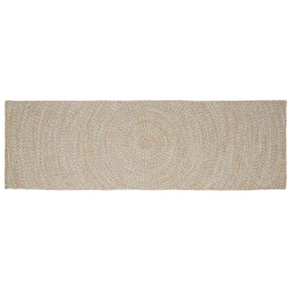 Килими за помещение Естествено и бяло 80 x 250 cm юта