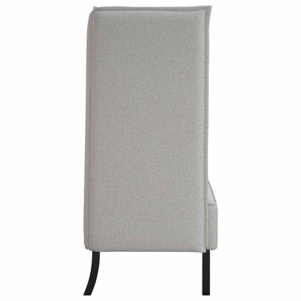 Диван с висока облегалка Облачно сиво 109 x 56 x 121 см текстил