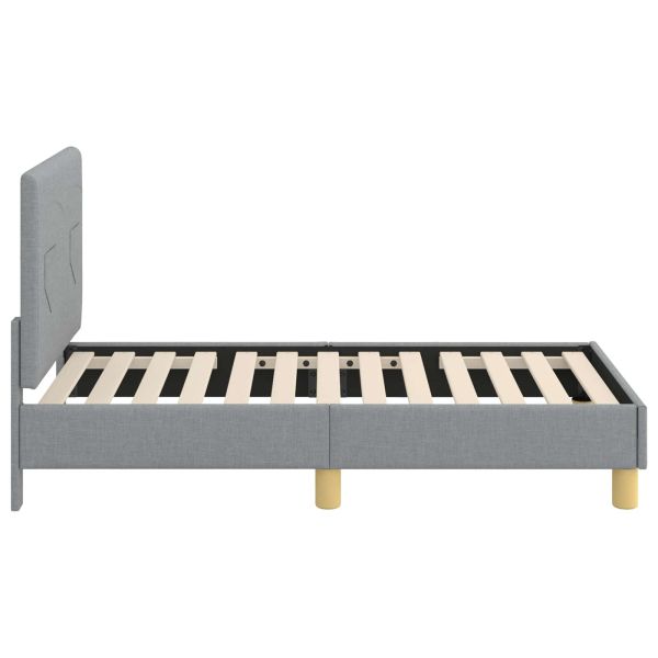 Легло за малко с главна дъска Светлосиво 70 x 140 cm текстил