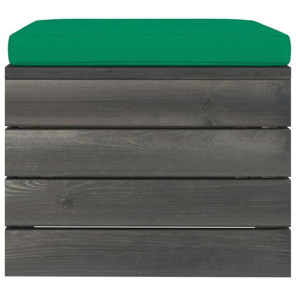 Градински палетен лаундж комплект 2 части възглавници бор масив