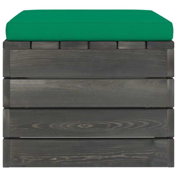 Градински палетен лаундж комплект 2 части възглавници бор масив