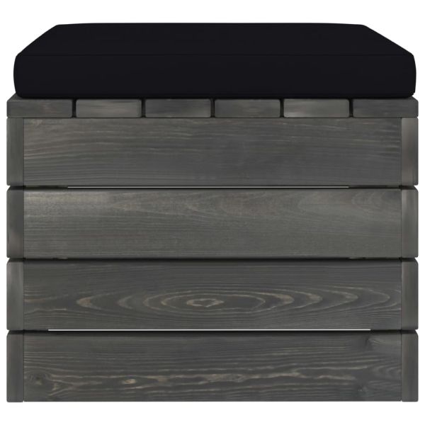 Градински мебели от палети 2 части с възглавници бор масив