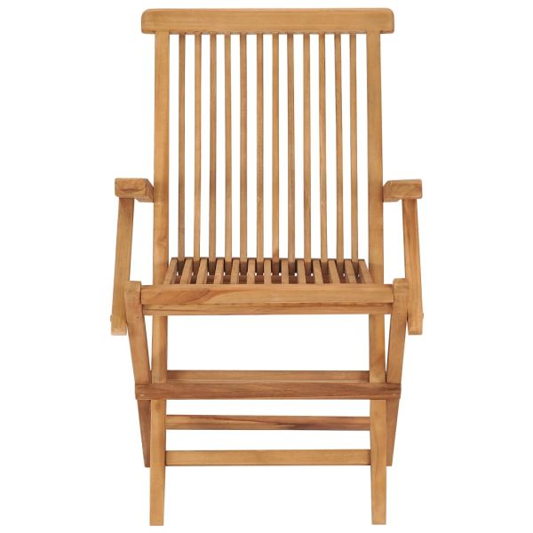 Градински столове с бежови възглавници 4 бр тиково дърво масив