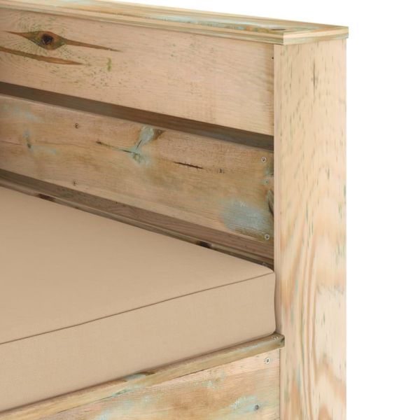 Градински комплект 2 части възглавници зелена импрегнация