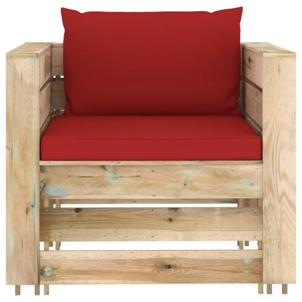 Градински комплект 2 части възглавници зелена импрегнация