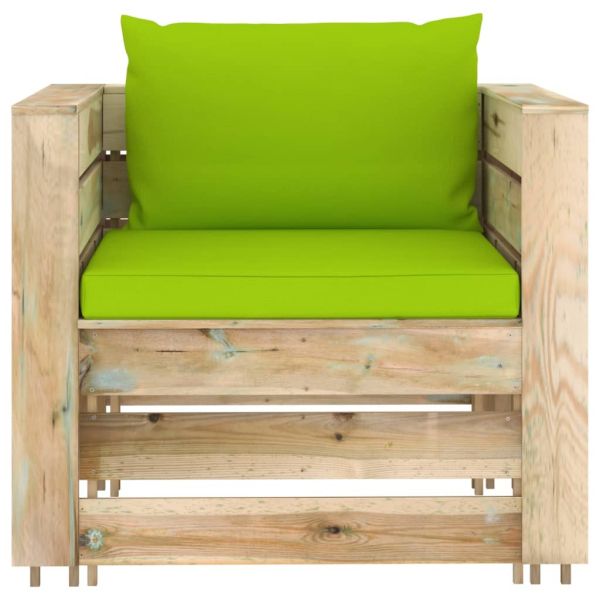 Градински комплект 2 части възглавници зелена импрегнация