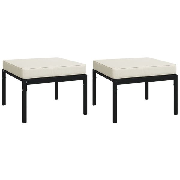 Градински лаундж комплект 5 части с пясъчни възглавници стомана