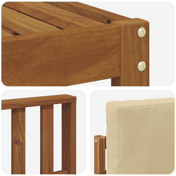 Комплект дивани за открито 4 pcs Натурален и Бежов