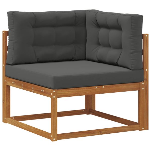 Комплект дивани за открито 8 pcs Натурален и Антрацит
