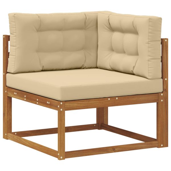 Комплект дивани за открито 7 pcs Натурален и Бежов
