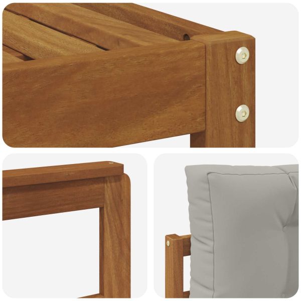 Комплект дивани за открито 6 pcs Естествено и светло сиво