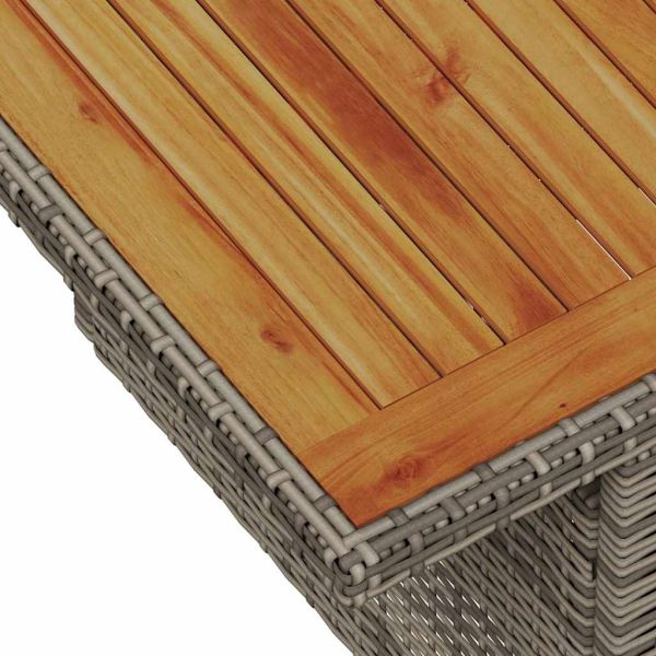 Градински Софа Комплект със съхранение 5 pcs Сив Полиратан