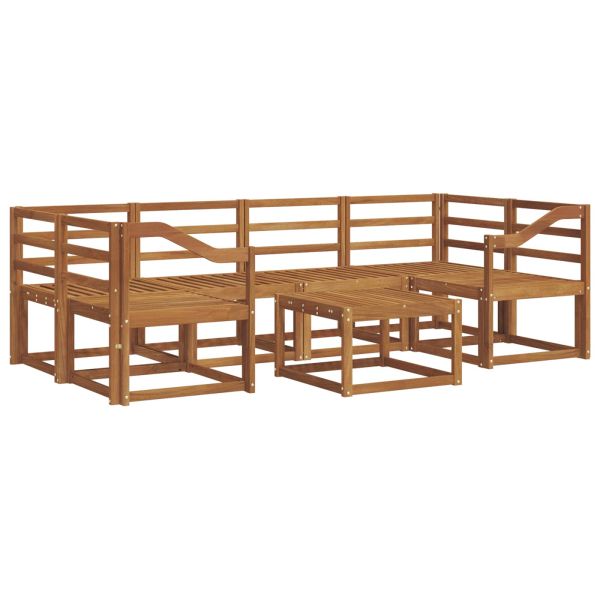 Комплект дивани за открито 7 pcs Естествен