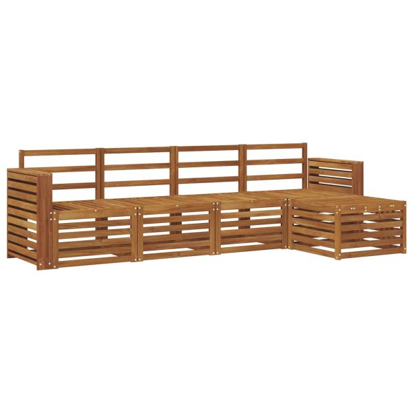 Комплект дивани за открито 5 pcs Естествен