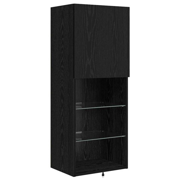 Стойки за телевизор 4 pcs Черния дъб Инженерно дърво