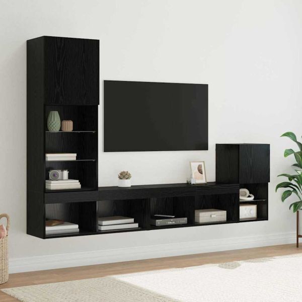 Стойки за телевизор Черния дъб Инженерно дърво