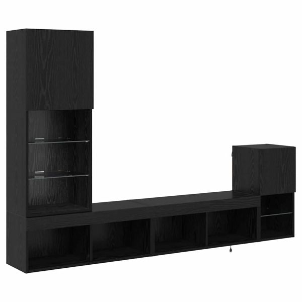 Стойки за телевизор Черния дъб Инженерно дърво