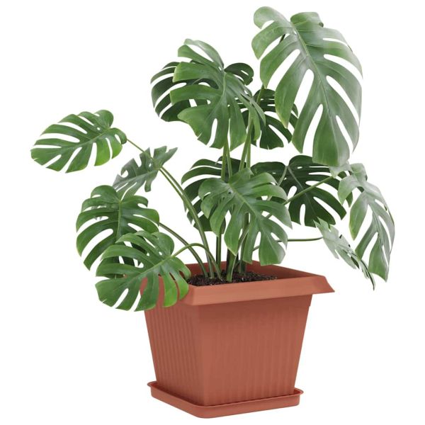 Саксии за растения 24 pcs Червено тухла 33 x 33 x 26 см