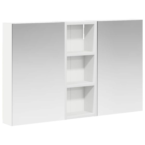 Комплект шкафове за баня с рафт с врата 3 pcs 80 x 10,5 x 50 см