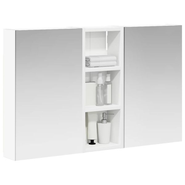 Комплект шкафове за баня с рафт с врата 3 pcs 80 x 10,5 x 50 см