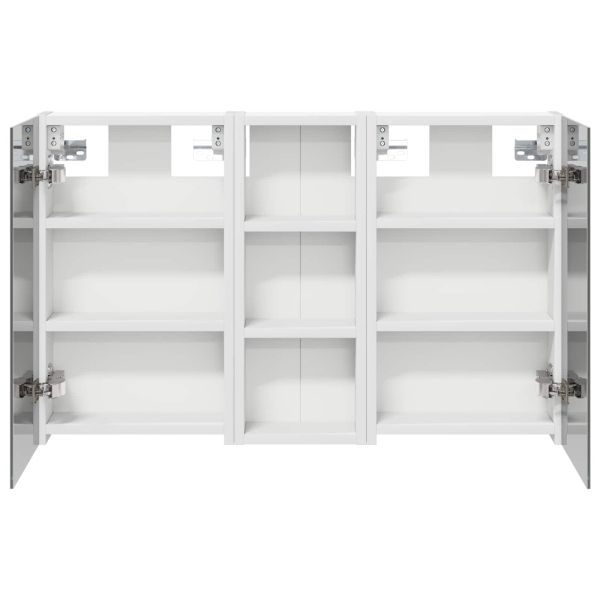 Комплект шкафове за баня с рафт с врата 3 pcs 80 x 10,5 x 50 см