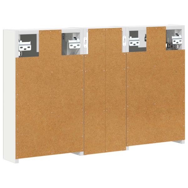 Комплект шкафове за баня с рафт с врата 3 pcs 80 x 10,5 x 50 см