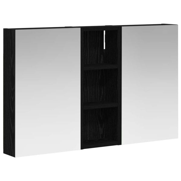 Комплект шкафове за баня с рафт с врата 3 pcs 80 x 10,5 x 50 см