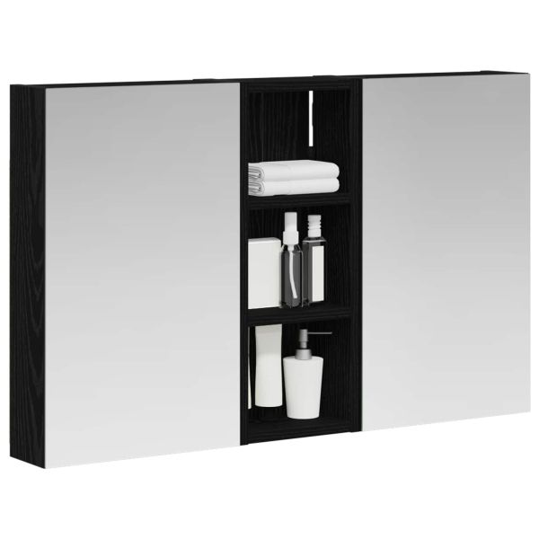 Комплект шкафове за баня с рафт с врата 3 pcs 80 x 10,5 x 50 см