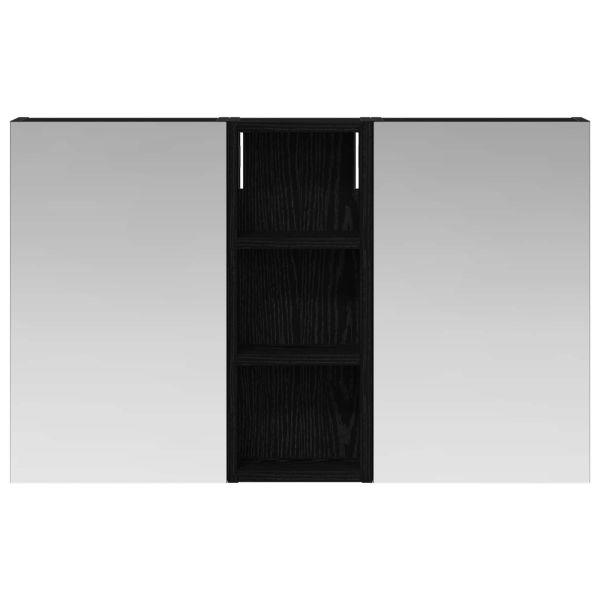 Комплект шкафове за баня с рафт с врата 3 pcs 80 x 10,5 x 50 см