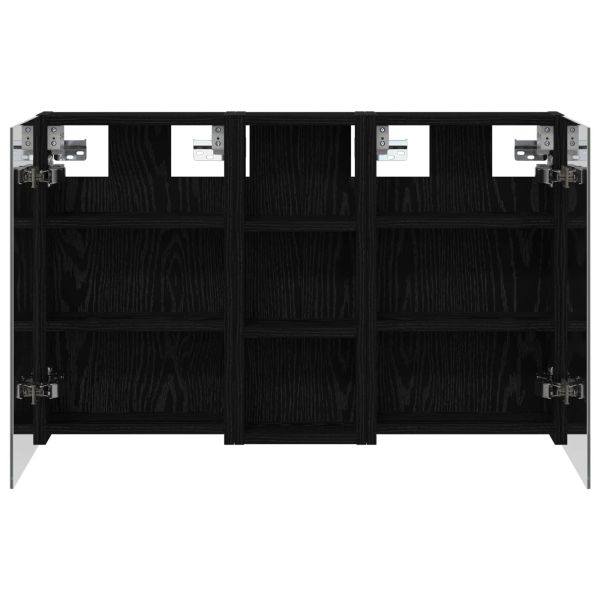 Комплект шкафове за баня с рафт с врата 3 pcs 80 x 10,5 x 50 см