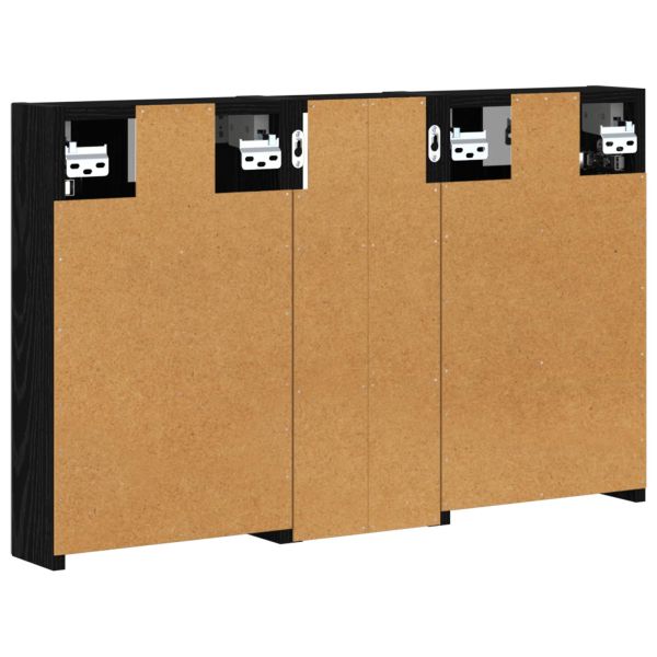 Комплект шкафове за баня с рафт с врата 3 pcs 80 x 10,5 x 50 см