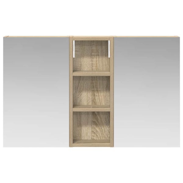 Комплект шкафове за баня с рафт с врата 3 pcs 80 x 10,5 x 50 см