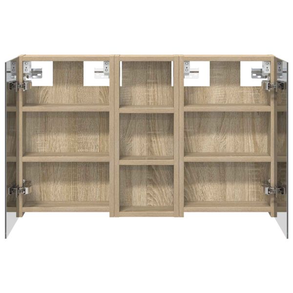 Комплект шкафове за баня с рафт с врата 3 pcs 80 x 10,5 x 50 см