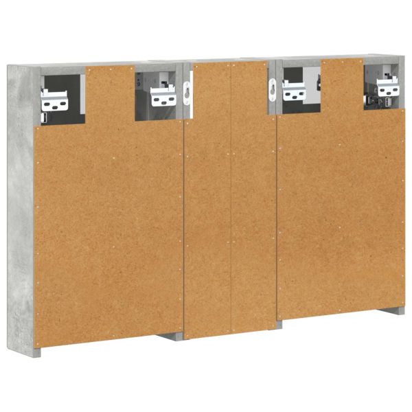 Комплект шкафове за баня с рафт с врата 3 pcs 80 x 10,5 x 50 см