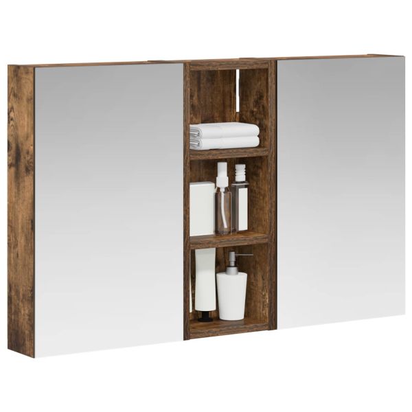 Комплект шкафове за баня с рафт с врата 3 pcs 80 x 10,5 x 50 см