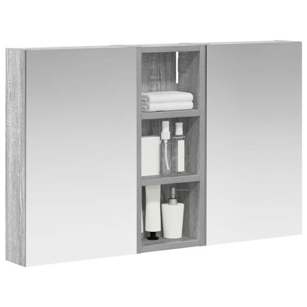 Комплект шкафове за баня с рафт с врата 3 pcs 80 x 10,5 x 50 см