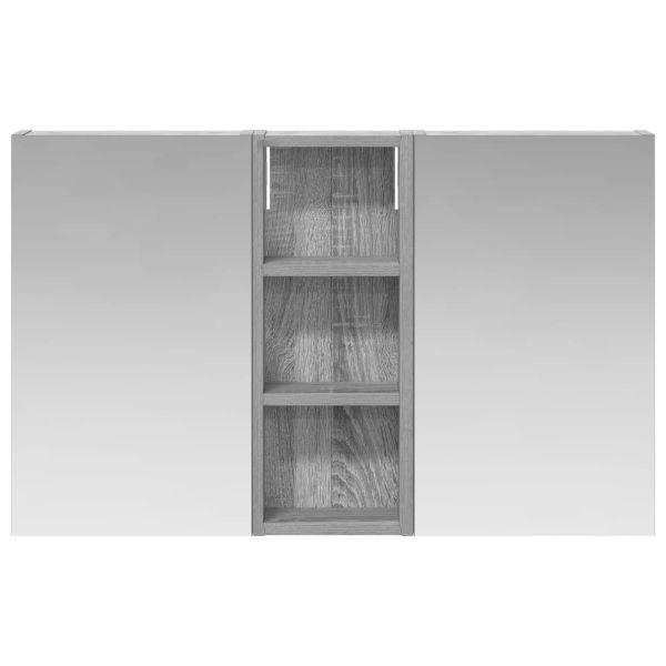 Комплект шкафове за баня с рафт с врата 3 pcs 80 x 10,5 x 50 см