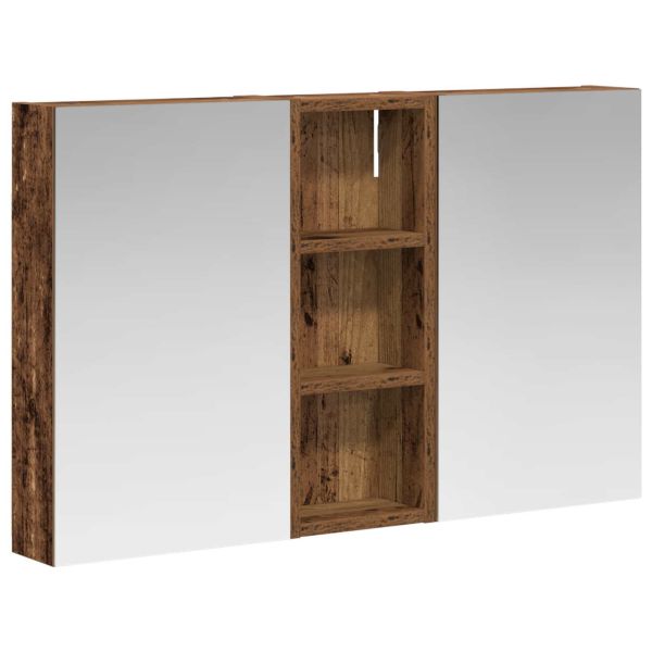 Комплект шкафове за баня с рафт с врата 3 pcs 80 x 10,5 x 50 см