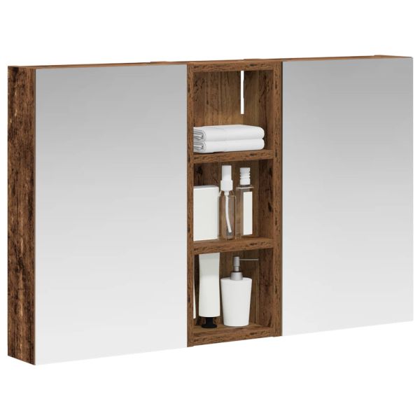 Комплект шкафове за баня с рафт с врата 3 pcs 80 x 10,5 x 50 см