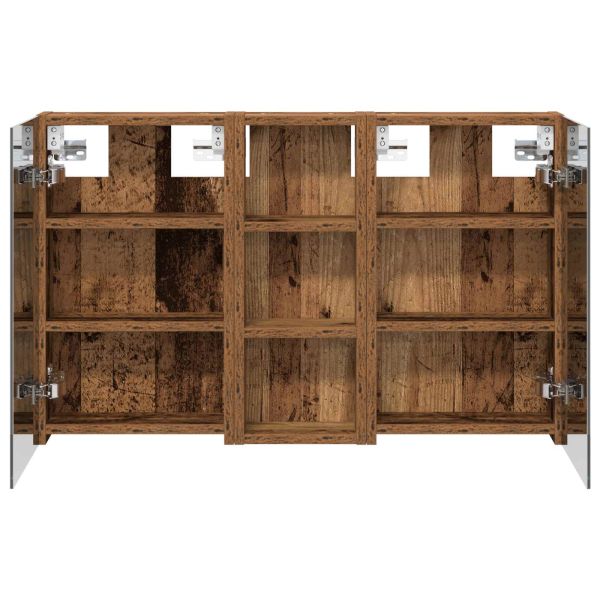 Комплект шкафове за баня с рафт с врата 3 pcs 80 x 10,5 x 50 см