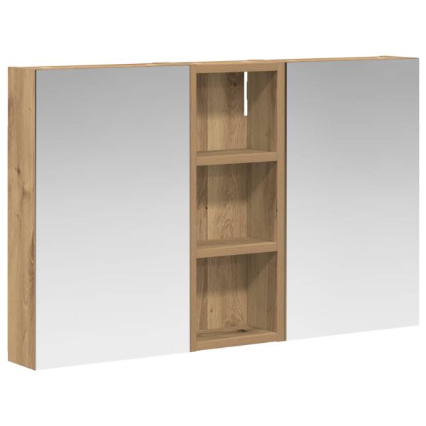 Комплект шкафове за баня с рафт с врата 3 pcs 80 x 10,5 x 50 см