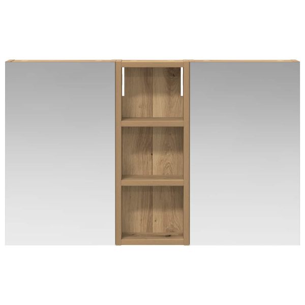 Комплект шкафове за баня с рафт с врата 3 pcs 80 x 10,5 x 50 см